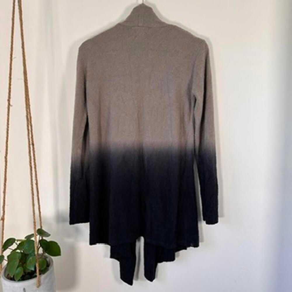 Barefoot Dreams CozyChic Lite Cardigan Women S/M Taupe Black Ombre Island Wrap - Picture 5 of 9